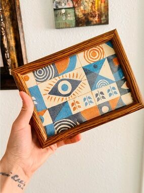 HANDPAINTED - Geometric Evil Eye